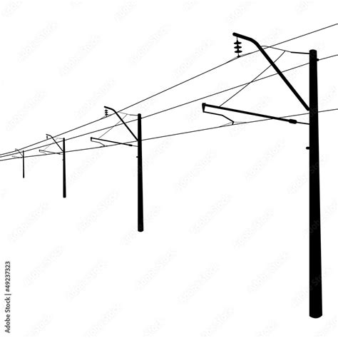 Railroad Overhead Lines Stock Vector Adobe Stock