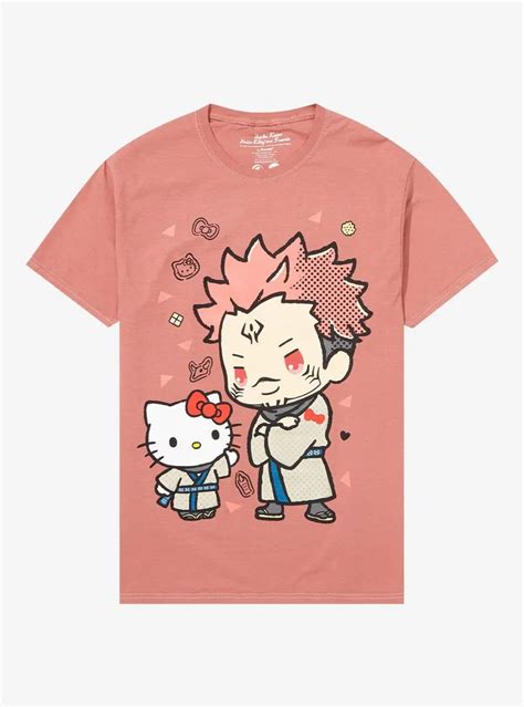 Hot Topic Jujutsu Kaisen X Hello Kitty And Friends Sukuna Boyfriend Fit Girls T Shirt Hawthorn