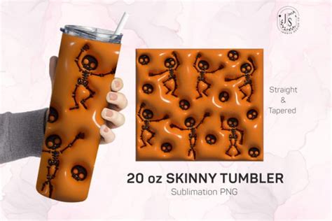 Inflated Bubble Dancing Skeleton Tumbler Graphic By Jannta Creative