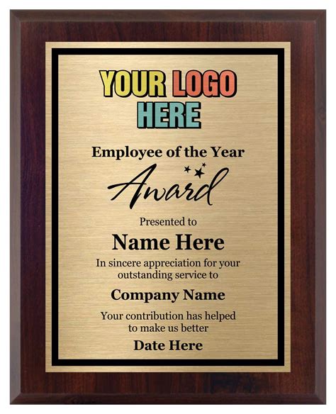 Employee Of The Year Plaque