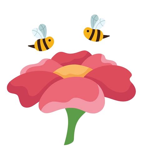 Bee Flower Transparent Images - Free Download on Freepik