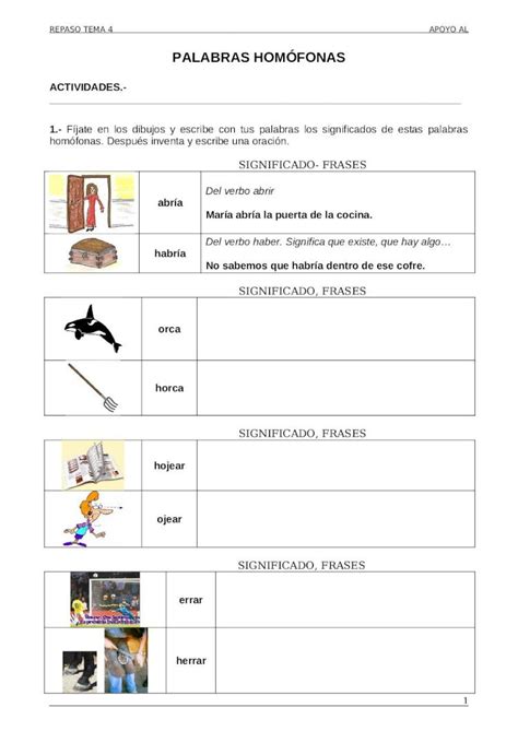 DOC Repaso t 4 p homófonas y p esdrújulas DOKUMEN TIPS