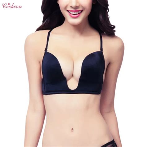 Deep U Low Cut Women Bras Fashion Push Up Seamless Women Lingerie Sexy