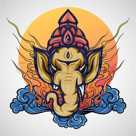 Ganesha tattoo logo icon design, ... | Stock vector | Colourbox