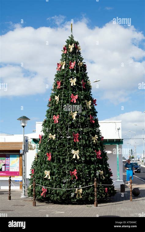 Christmas Tree In Playa Blanca Town Centre Lanzarote Canary Islands