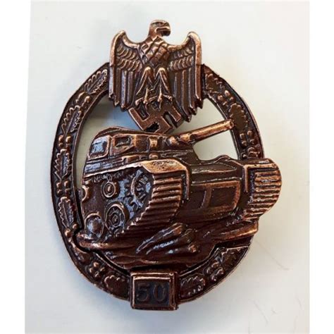 German Tank Battle Badge Wwii 50 Actions Panzer Grenadier Warstuff