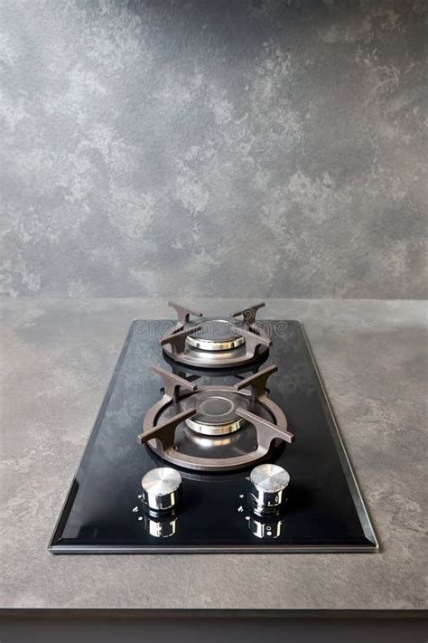 Contemporary Black Tempered Glass Gas Stove Hob With Two Burners With