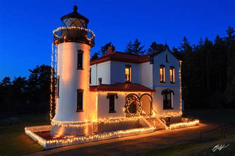 L041 Admiralty Head Lighthouse At Night Washington Randall J Hodges