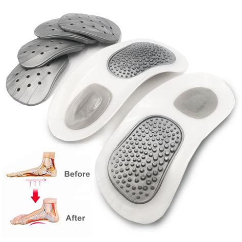 KOTLIKOFF Premium Orthotic Gel High Arch Support Insoles Gel Pad 3D