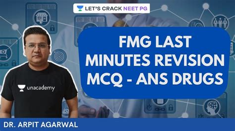 Fmg Last Minutes Revision Mcq Ans Drugs Neet Pg Dr Arpit