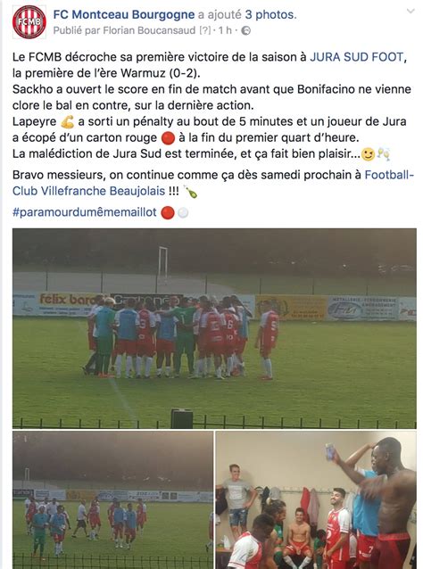 Actualit Le Fcmb S Impose Jura Sud Foot Club Football Fc