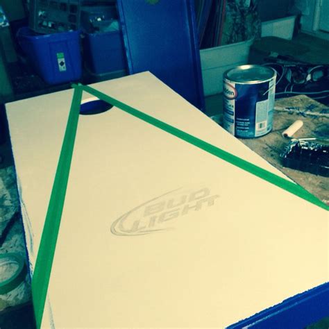 Third Set Custom Bud Light Boards In Progress Light Board Corn Hole Diy Bud Light