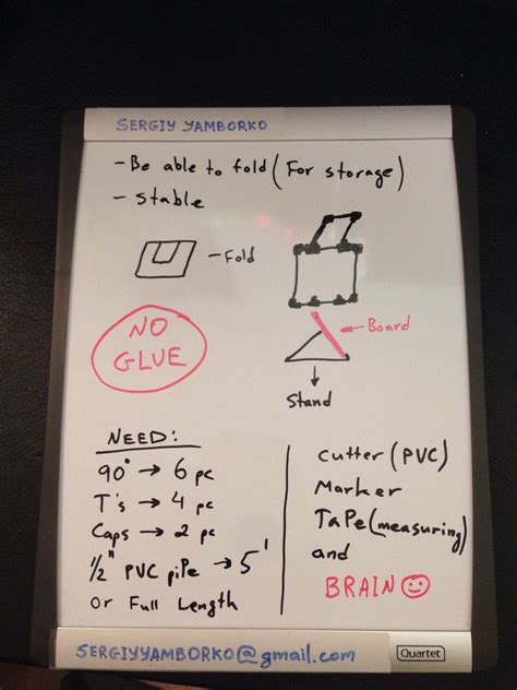 PVC Dry-Erase Board Stand : 4 Steps - Instructables