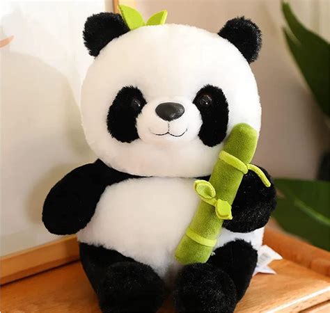 Yaoist Panda Stuffed Animals Plush With Bamboo Toys Panda In Bamboo