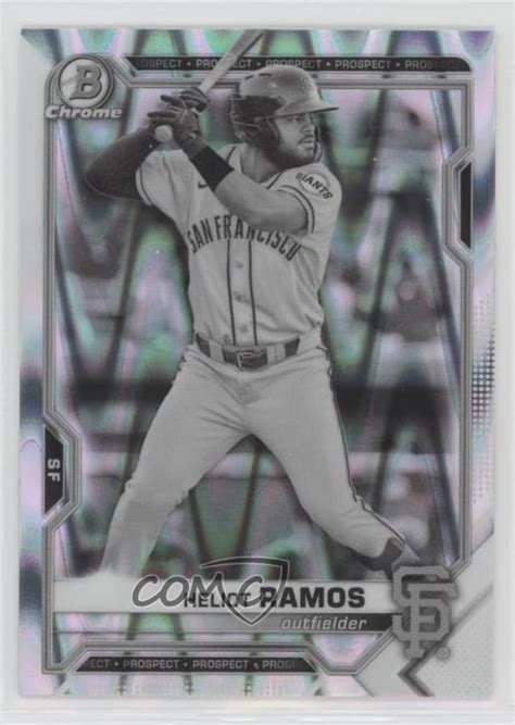 2021 Bowman Draft Chrome Black White RayWave Refractor Heliot Ramos