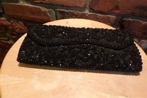 La Regale Ltd Hand Made Black Beaded Evening Purse Beaded Etsy