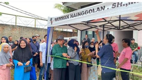 Caleg Partai Perindo Gelar Bazar Sembako Murah Warga Bahagia Sangat