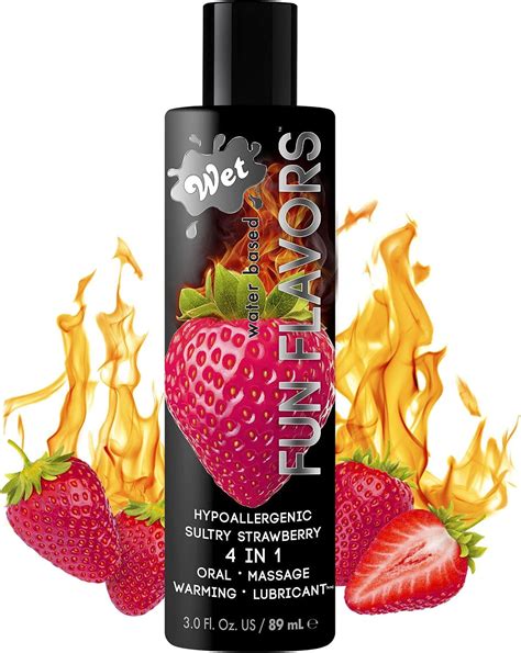 Wet Fun Flavors Sexy Strawberry 4 In 1 Warming Flavored Edible Lube Personal Sex Lubricant 3 Fl