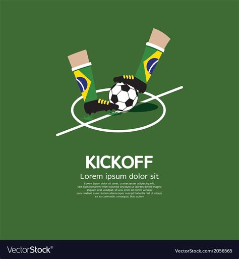 Kick Off Royalty Free Vector Image Vectorstock