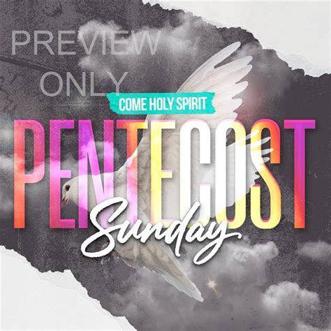 Pentecost Sunday Come Holy Spirit Social Graphic Main Church Visuals Worshiphouse Media