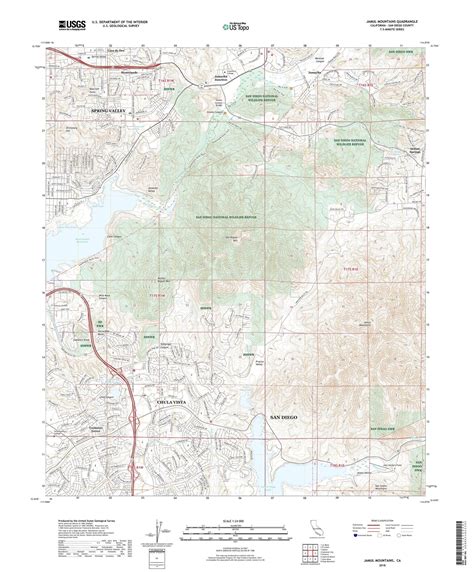 Jamul Mountains California US Topo Map – MyTopo Map Store