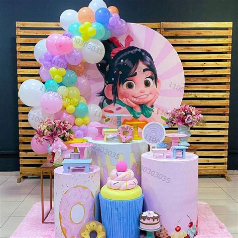 pcs wreck  ralph cartoon vanellope von schweetz theme birthday