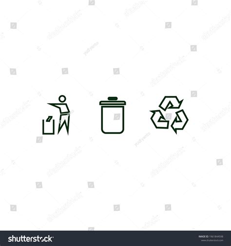 Recycle Icon Set Vector Eps10 Stock Vector Royalty Free 1961844598