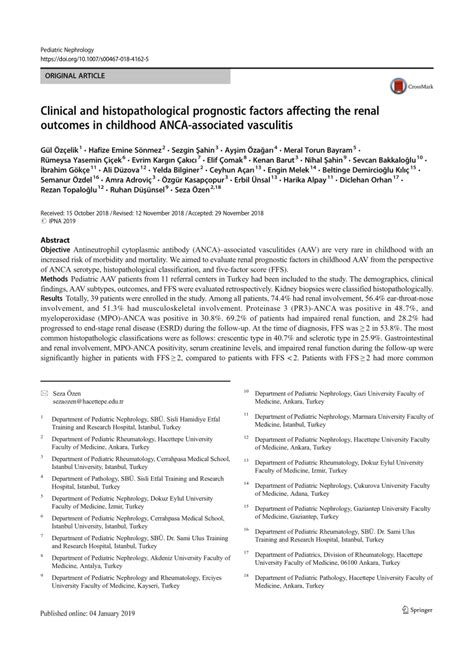 Pdf Demographics Clinical Laboratory Findings And Treatment Results