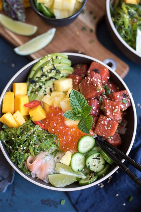 Tuna And Salmon Poke Bowls Gastrosenses