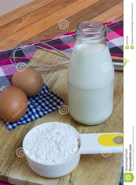 Egg Flour Milk Stock Photo Image Of Dough Organic 55251226