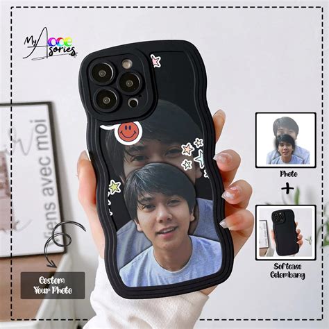 Jual CUSTOM SOFTCASE SILIKON GELOMBANG WAVY CUSTOM REQUEST GAMBAR FOTO