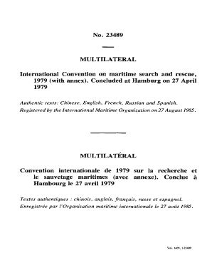 Fillable Online Treaties Un International Convention On Maritime