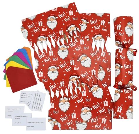 6 Pack Santa Design Make Your Own Christmas Crackers Evelay