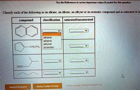 Solved Classify Cach Ofthe Following As An Alkane An Alkene An