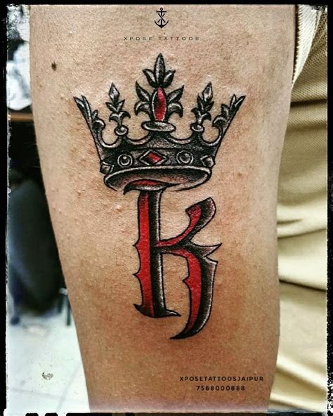 K Letter Tattoo With Crown Artofit