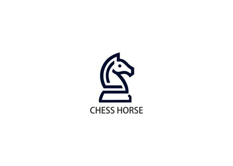 Modèle De Conception De Logo D échecs De Cheval Vecteur Premium