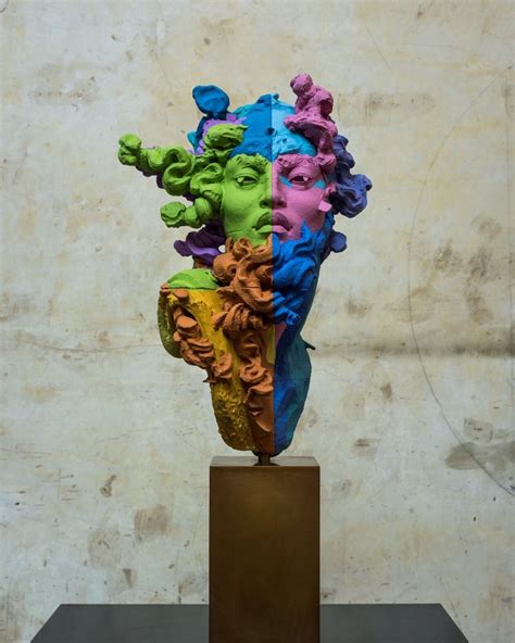 Multicolored 3D-printed sculptures by Javier Marín: a fusion of ...