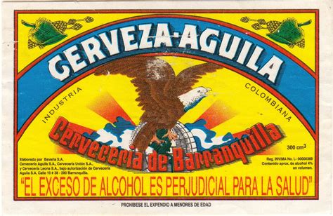 Etiquetas De Cervezas Y Maltas Colombianas Aguila