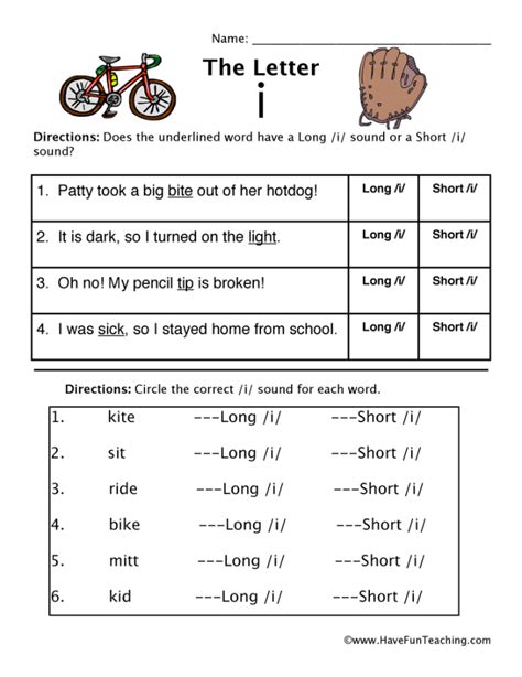 Long I Words Worksheets Alfa Worksheets