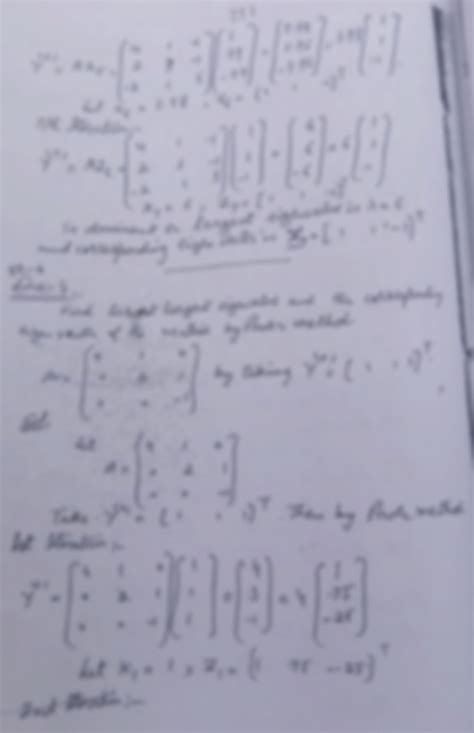 Solution Use Power Method To Compute Largest Eigen Value And