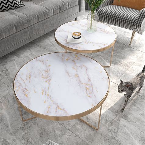 Veelike White Gold Marble Contact Paper Veelike