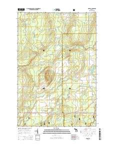 Pelkie Cemetery Topo Map in Baraga County, Michigan