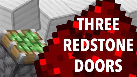 Redstone Tutorials 3 Easy Redstone Doors YouTube