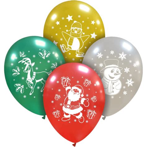 Cattex Rundballon 12 Weihnachtsmix Metallic Cute Christmas 10