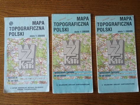 Mapy Topograficzne Polski 1 200 000 Warszawa Ochota OLX Pl