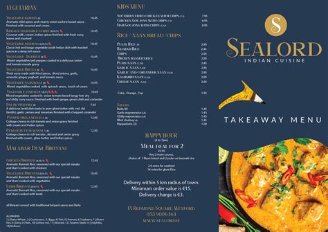 Takeaway Menu – Sealord