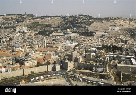 JERUSALEM AERIAL VIEW OF THE OLD CITY FROM THE WEST THE JAFO GATE