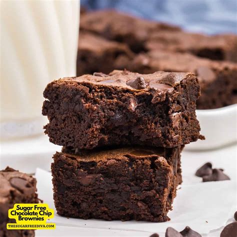 Sugar Free Chocolate Chip Brownies - THE SUGAR FREE DIVA