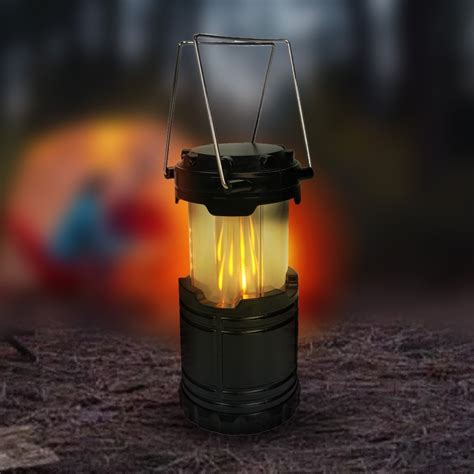 LED Pop Up Camping Lantern With A Flame Effect Camping Lanterns