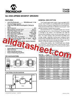 TC4420 V01 Datasheet PDF Microchip Technology